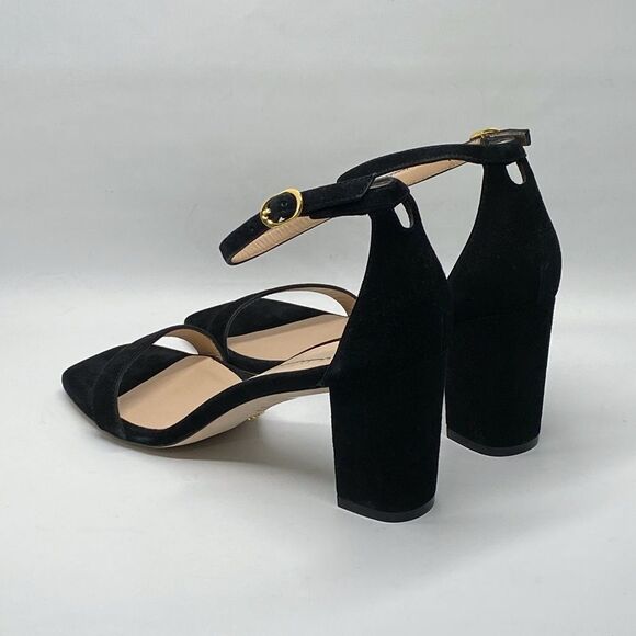 Stuart Weitzman Suede Block Heeled Sandals size 8.5 - Picture 7 of 10